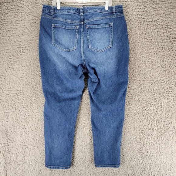 Lane Bryant Jeans Womens 16 Blue Flex Magic Waistband Stretch Mid Rise Boyfriend - Picture 8 of 13